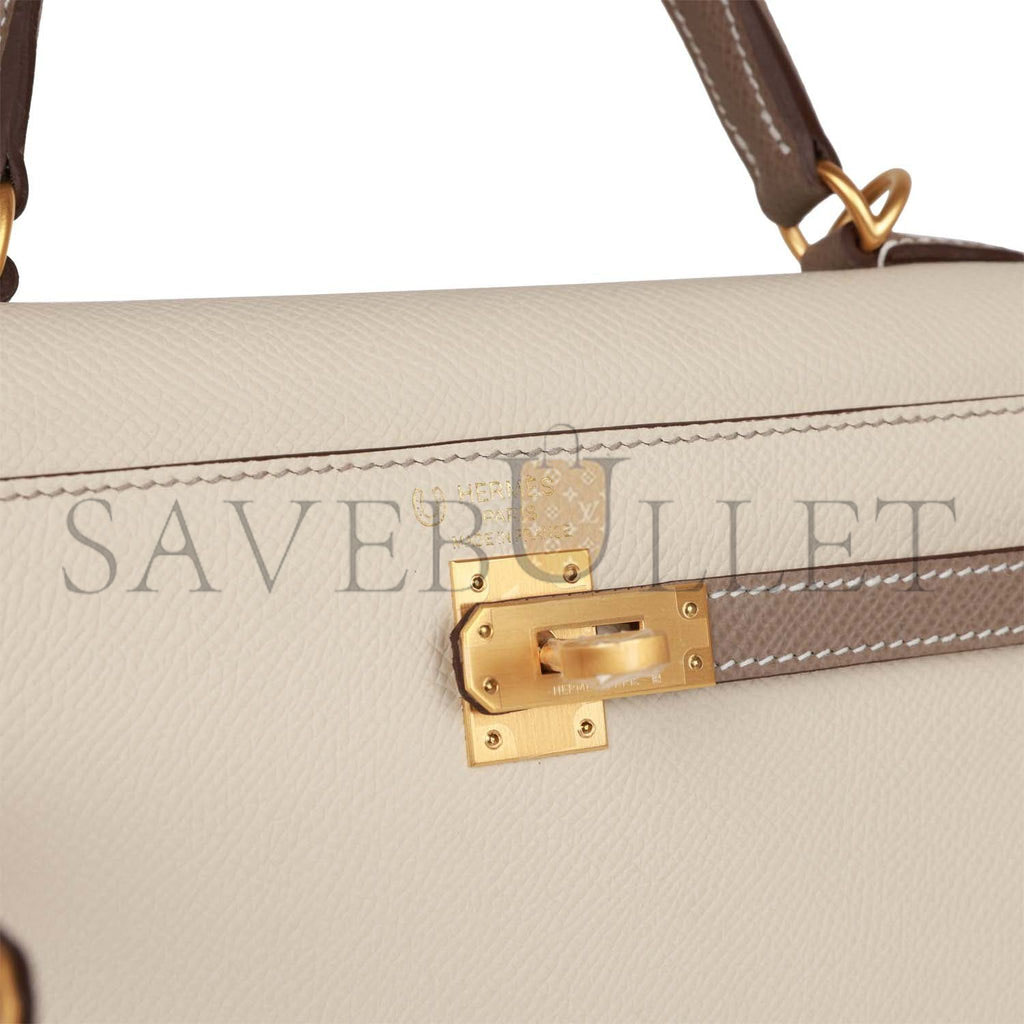 HERMES MASTER KELLY 25 EPSOM BRUSHED GOLD HARDWARE (25*17*7cm)