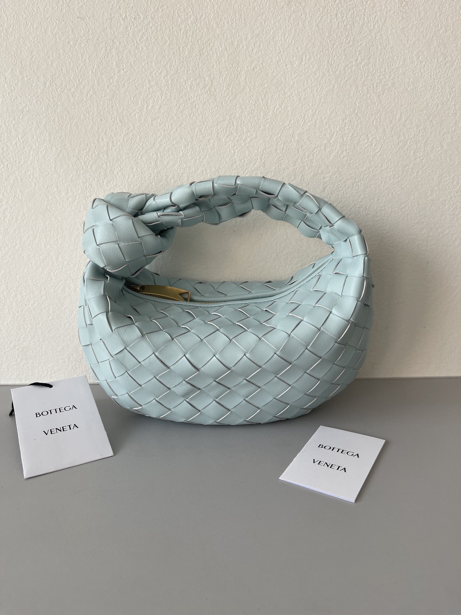TOP Bottega Veneta BV Jodie Bag Teen 23*15*5cm - Light Blue