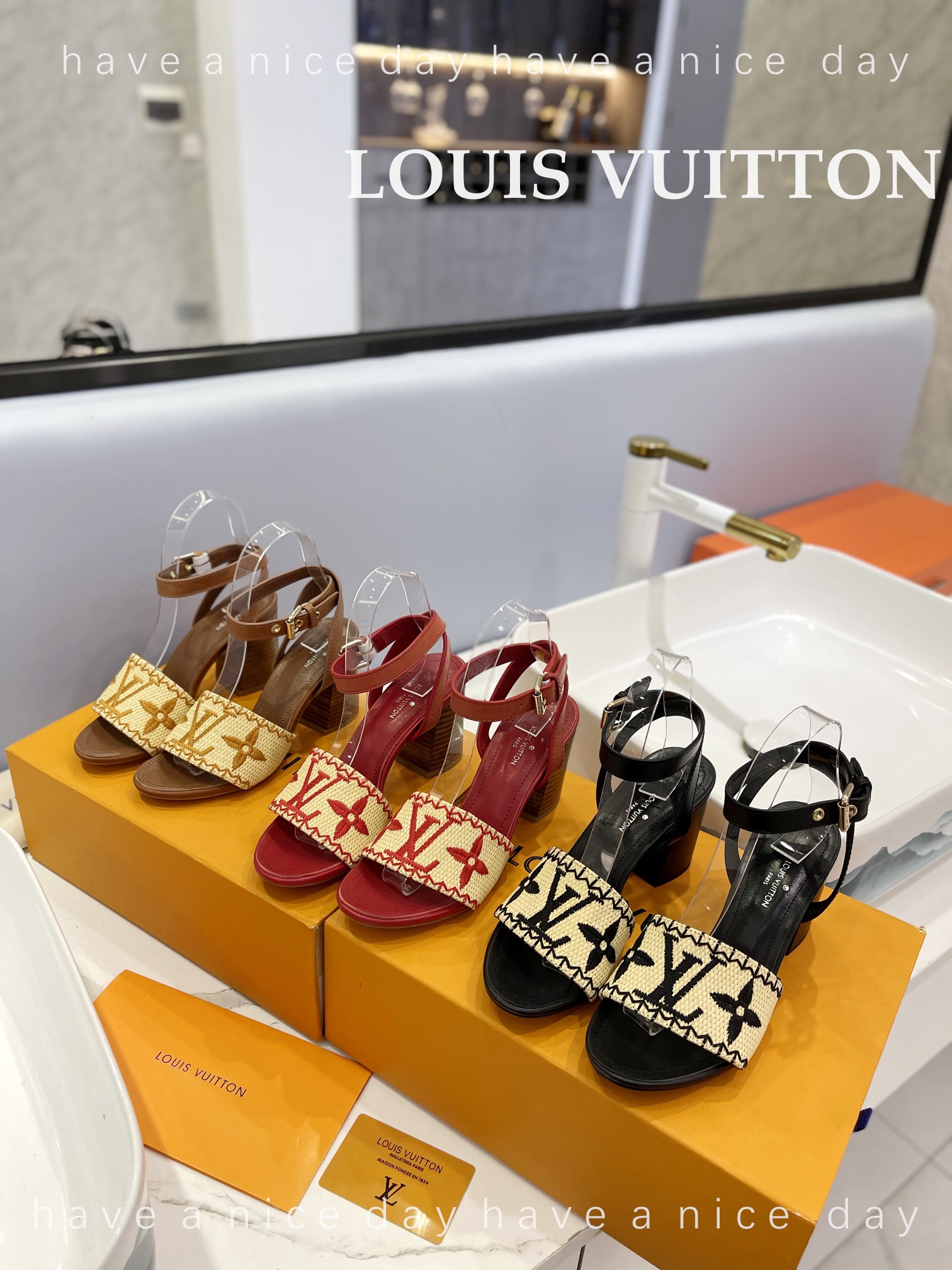 TOP Louis Vuitton LV Monogram Flowers Pumps - 3 Color