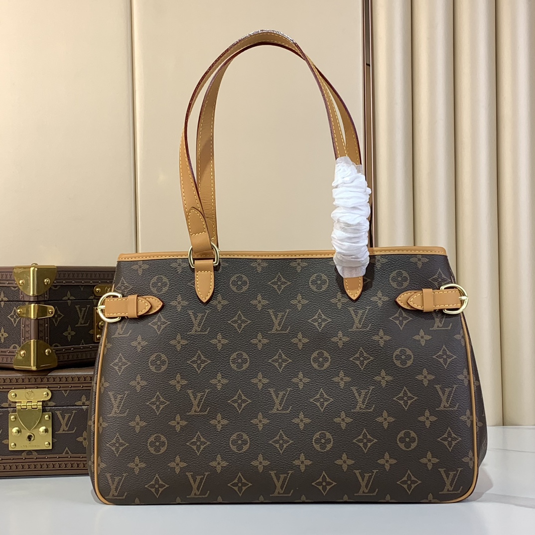 TOP Louis Vuitton LV Monogram Batignolles Horizontal Tote Bag 38 x 26 x 13cm - Brown