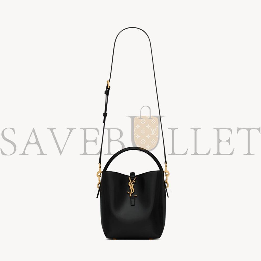 YSL LE 37 SMALL IN SHINY LEATHER 7490362R20W1000 (17*20*13cm)