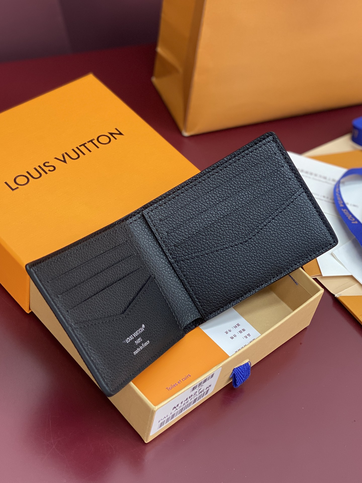 TOP Louis Vuitton LV Damier Graphite Printed Slender Wallet Damoflage Canvas 11x8.5x2cm - Black