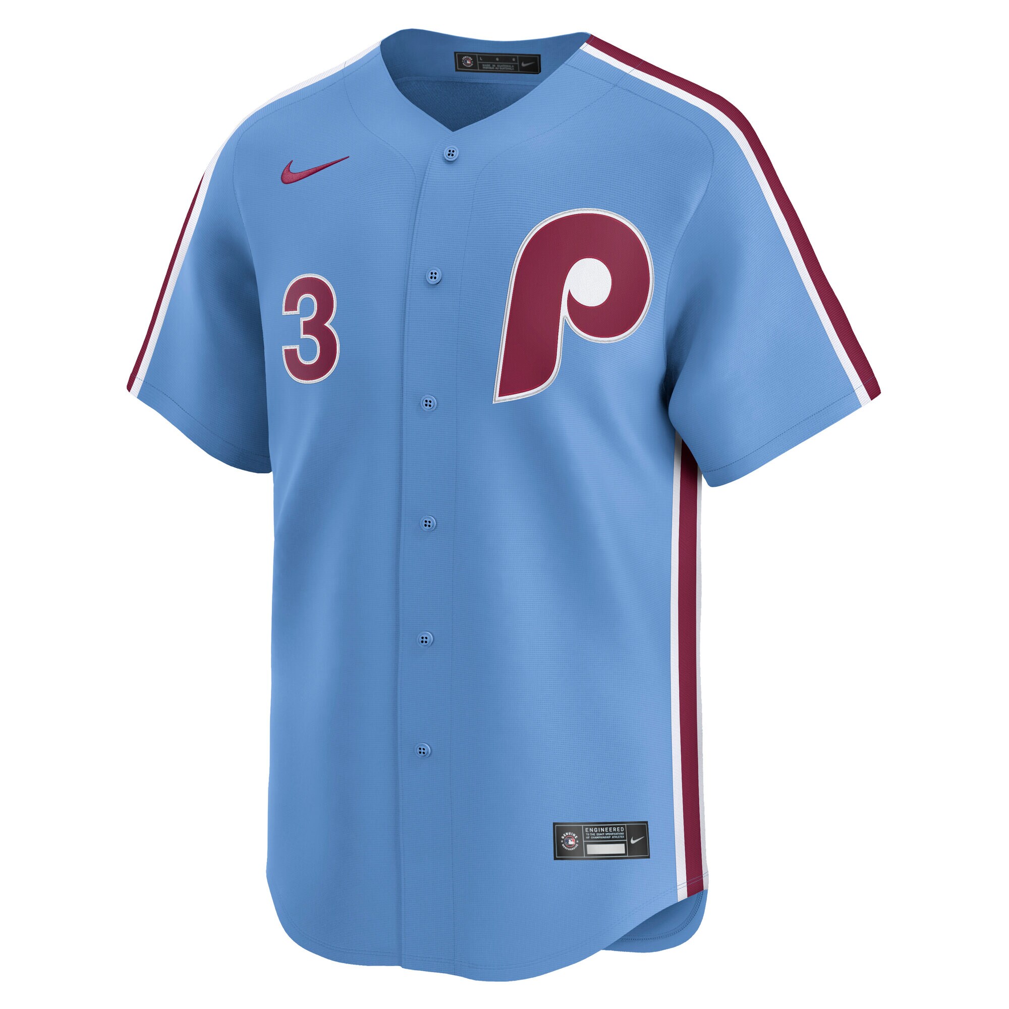 Men's Philadelphia Phillies Bryce Harper #3 Blue Replica Baseball Jersey