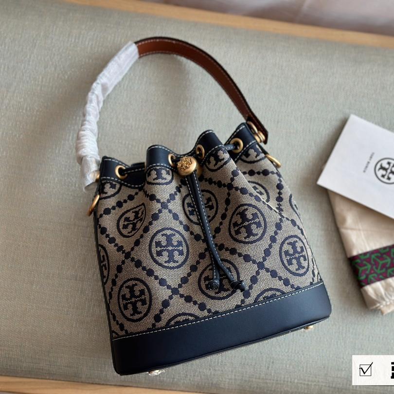 Tory Burch T Monogram Jacquard Bucket Bag  (Replica)