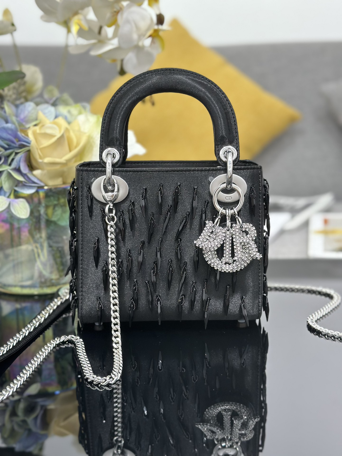 TOP Christian Dior Lady Dior Bag 17x15x7 cm - Black