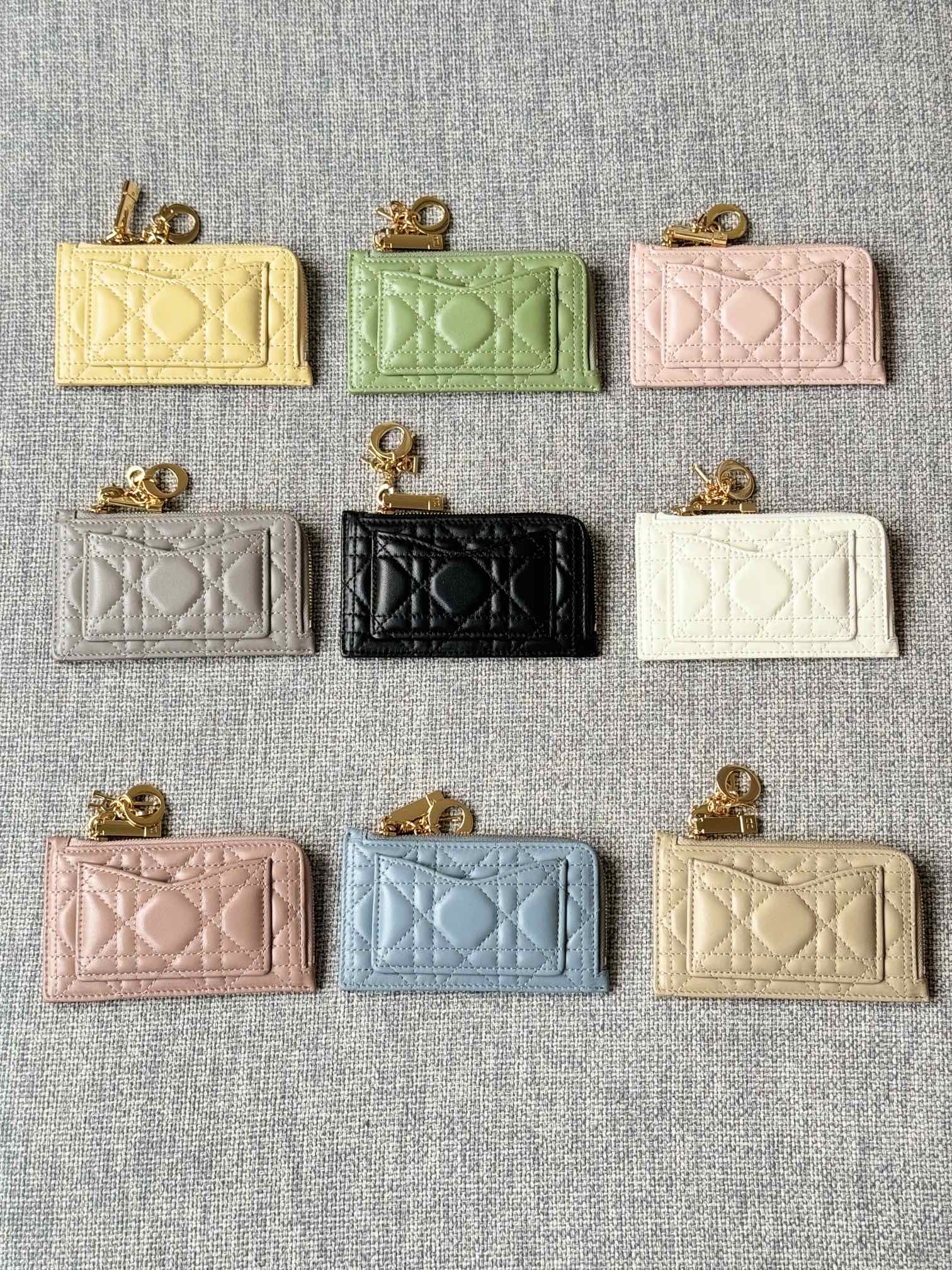 TOP Christian Dior Card Holder Sheepskin 13.5*8.5*1.5 cm - 9 Colour