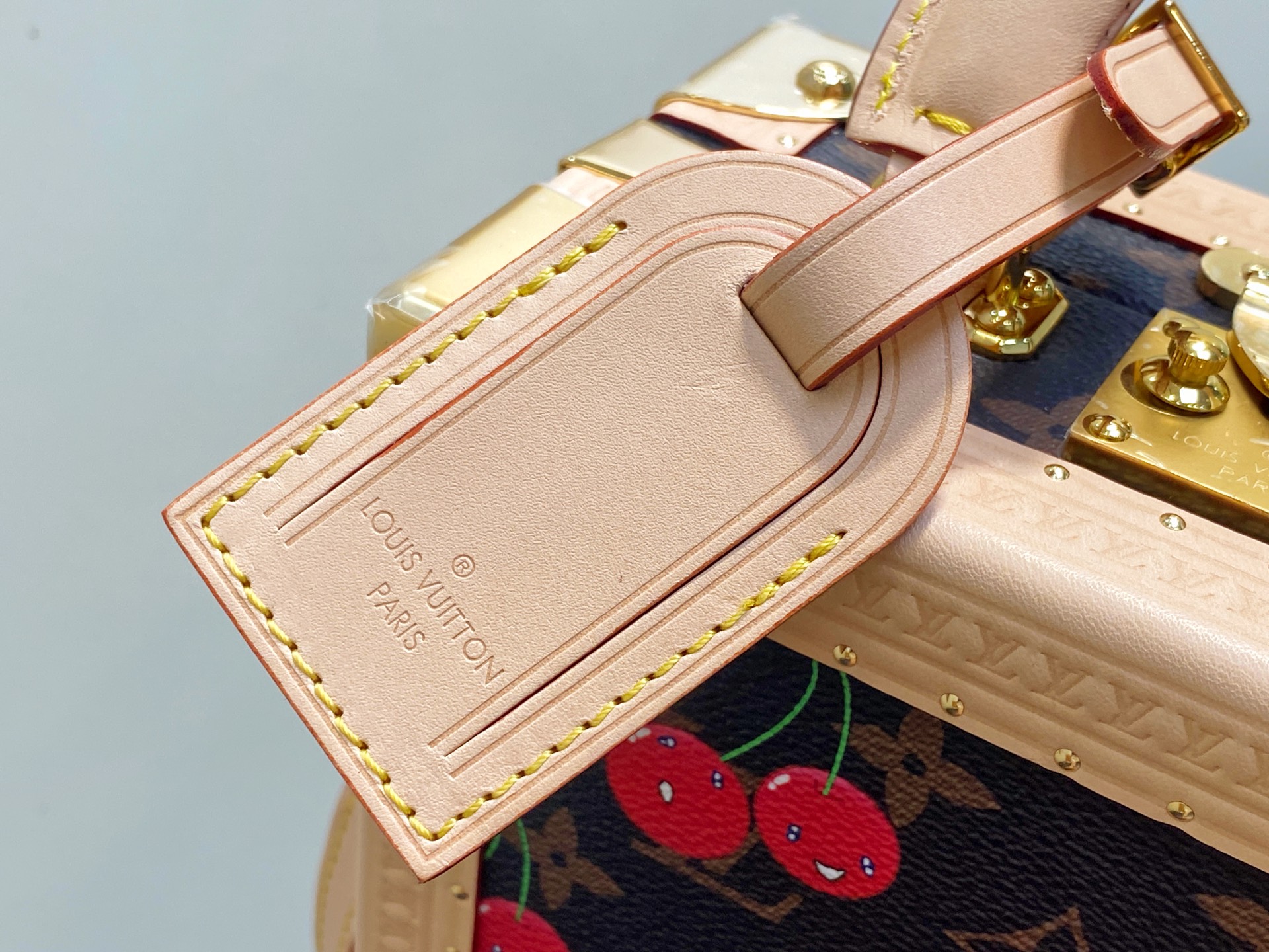 TOP Louis Vuitton LV Mini Square Trunk Cherry Box Bag 17x8x17cm - Brown