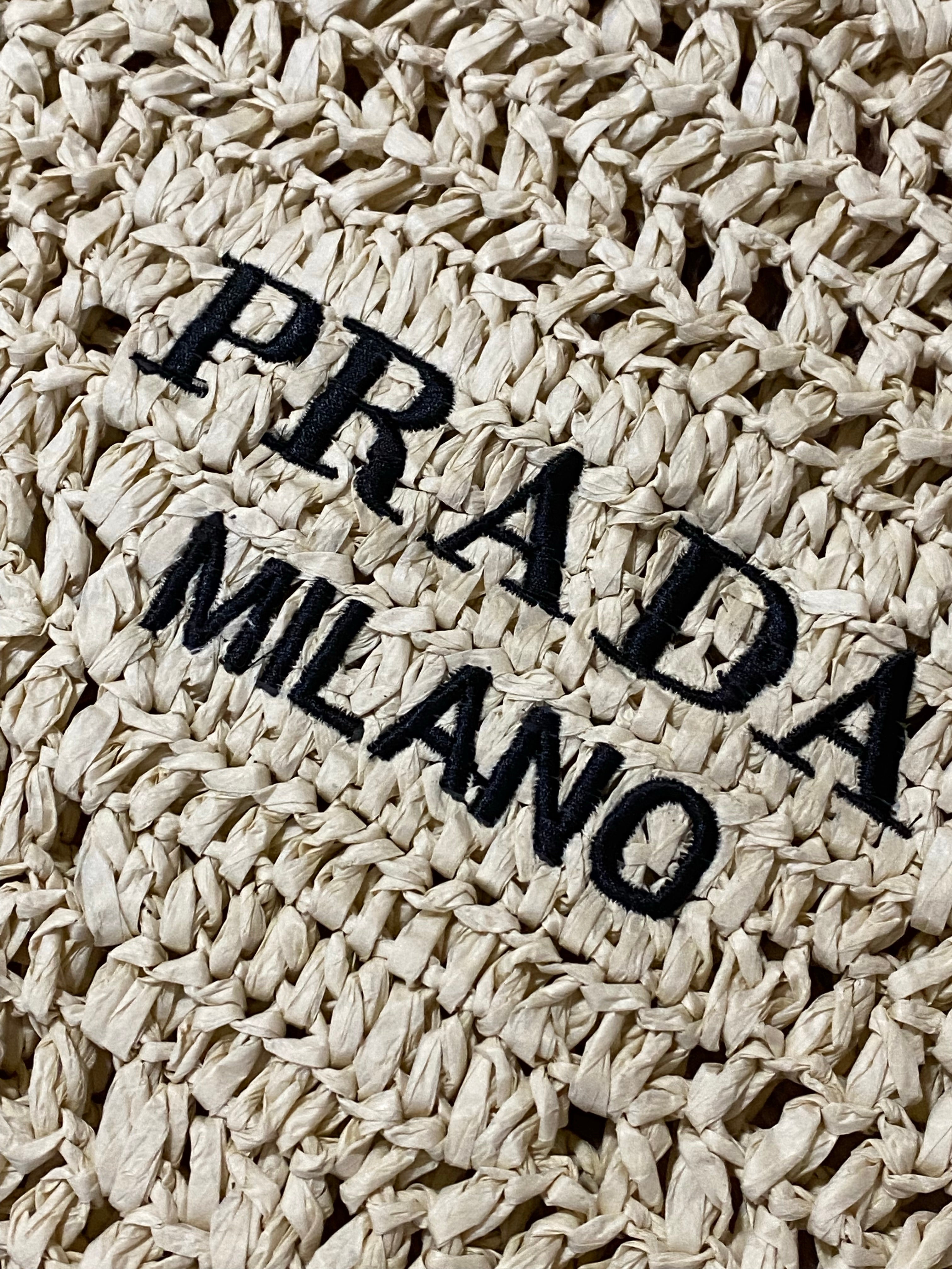 TOP PRADA Beach Bag - Beige