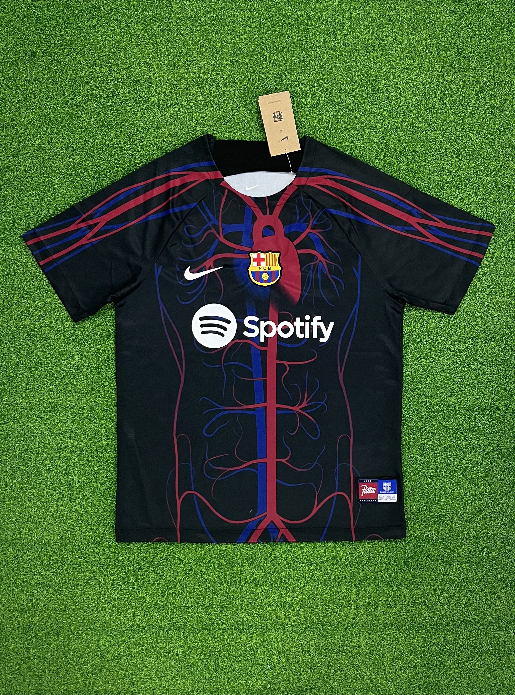 2425 Barcelona x Patta  Pre-Match  Football  jersey.Player embroidery version