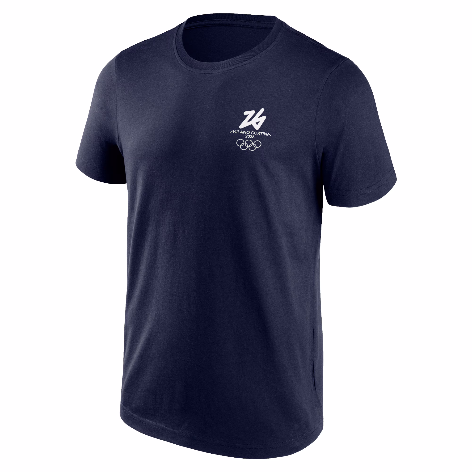 Milano Cortina 2026 Olympics Front & Back Logo Graphic T-Shirt - Navy