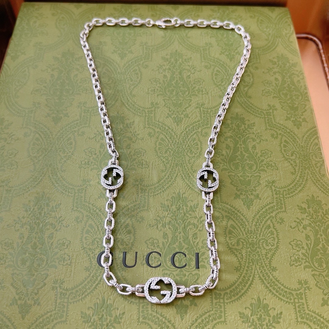 TOP GUCCI Anger Forest GG Necklace