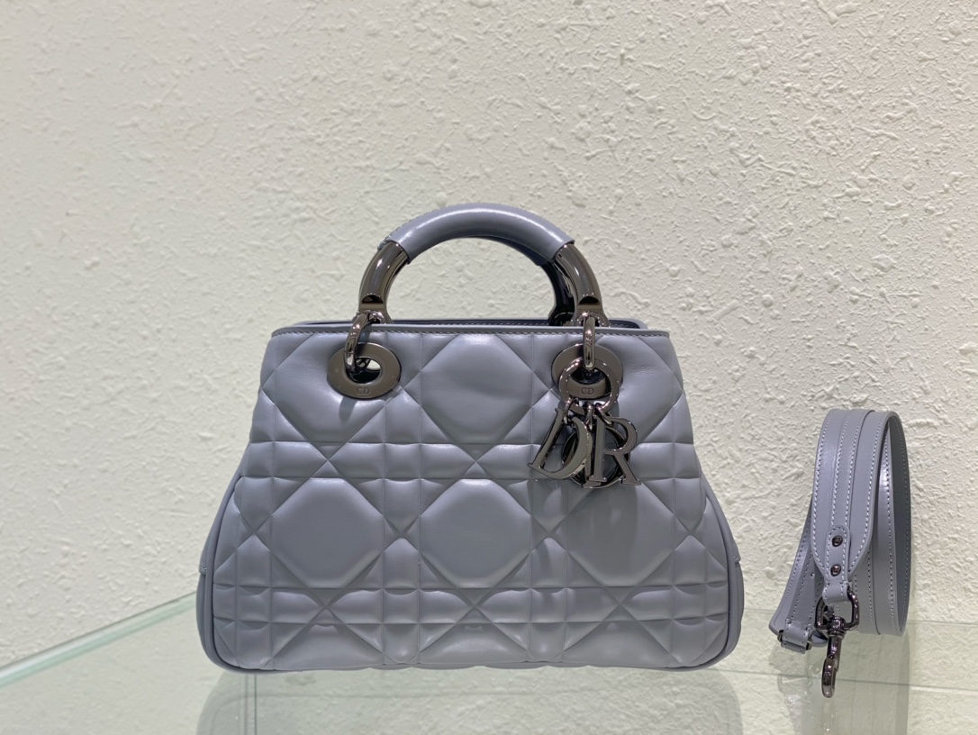 TOP Christian Dior Lady Christian Dior HandBag Medium 25.18.11cm - Gray -  Christian Dior