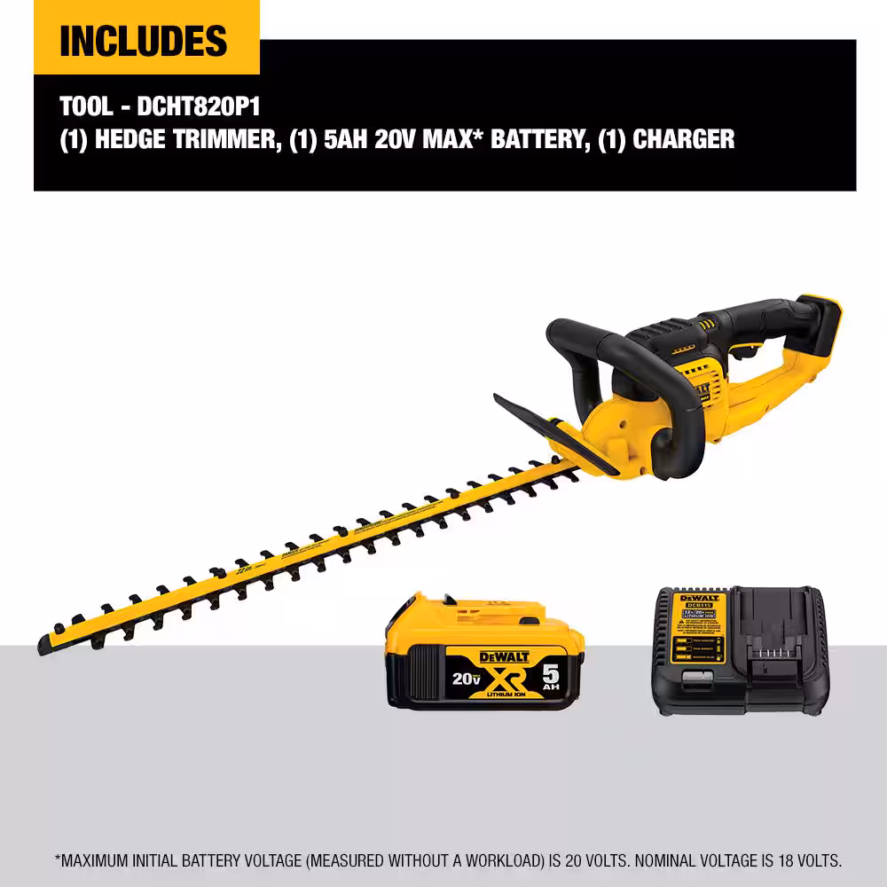 20V MAX 22 in. Cordless Battery Powered Hedge Trimmer Kit with (1) 5 Ah Battery & Charger