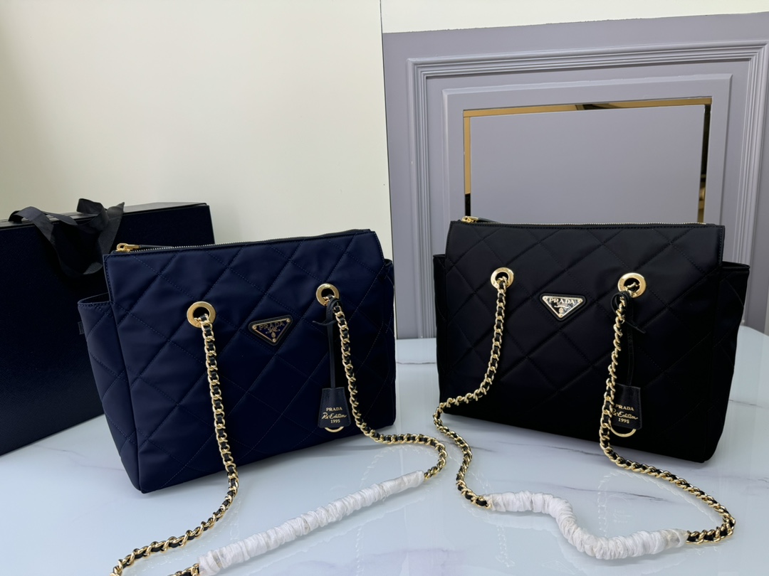 TOP PRADA Chain Ridge Wandering Bag 31*22*8cm - 2 Colour