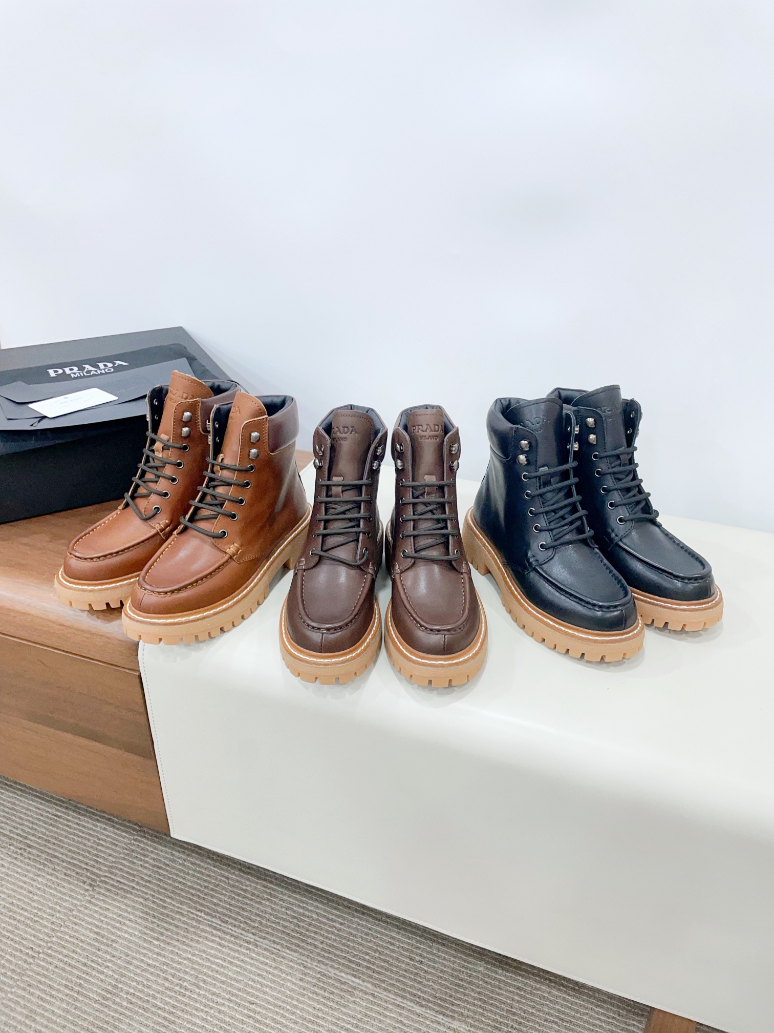 TOP PRADA Martin Boots - 3 Color