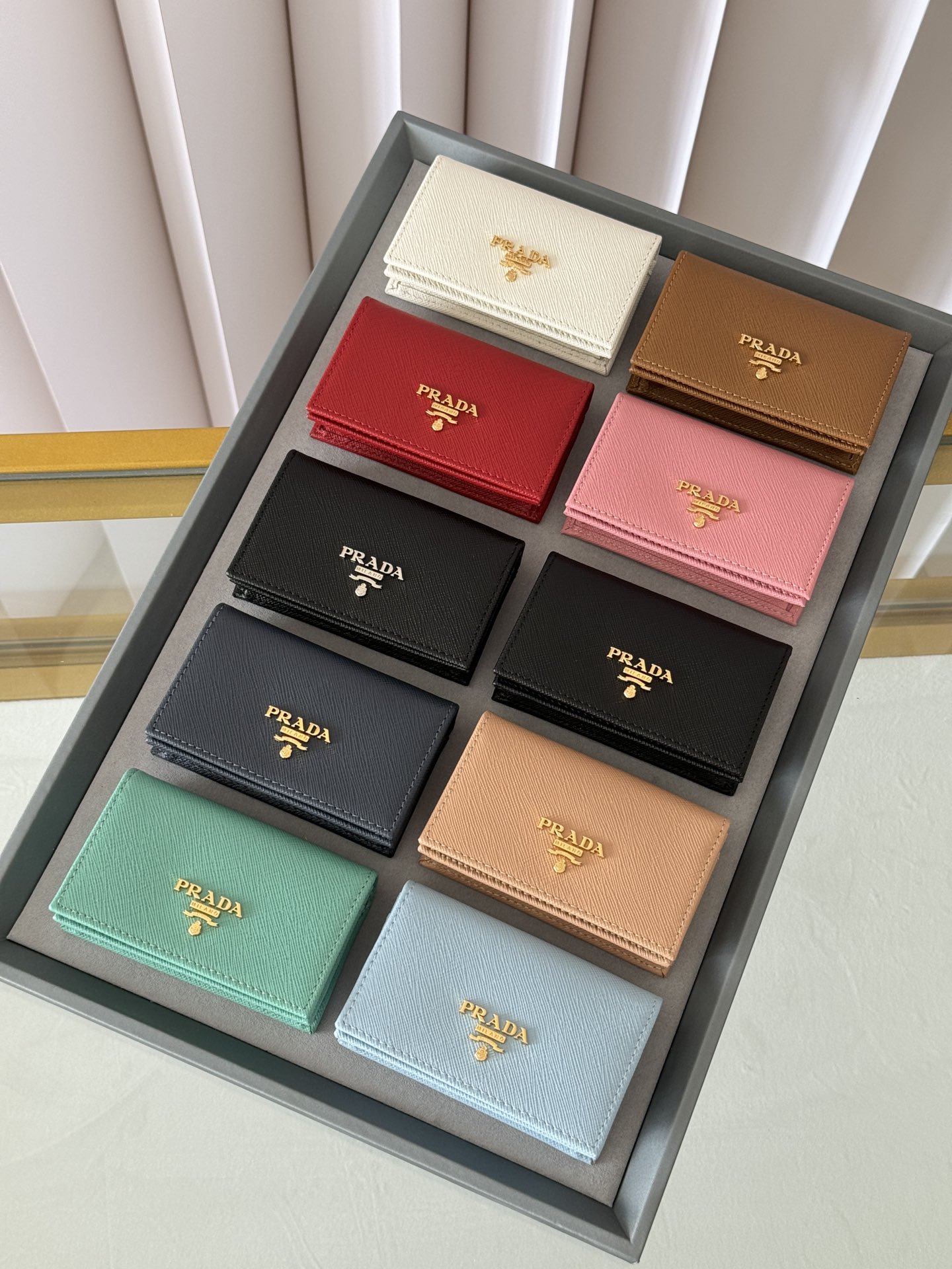 TOP PRADA Card Holder 6.5×2.5×11cm - 10 Colors