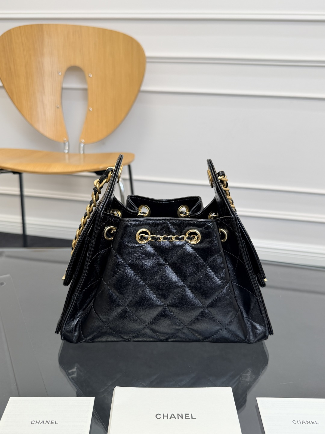 TOP CHANEL Mini Hobo Bag 𝟐𝟎*𝟐𝟐*𝟏𝟐.𝟓𝐜𝐦 - Black