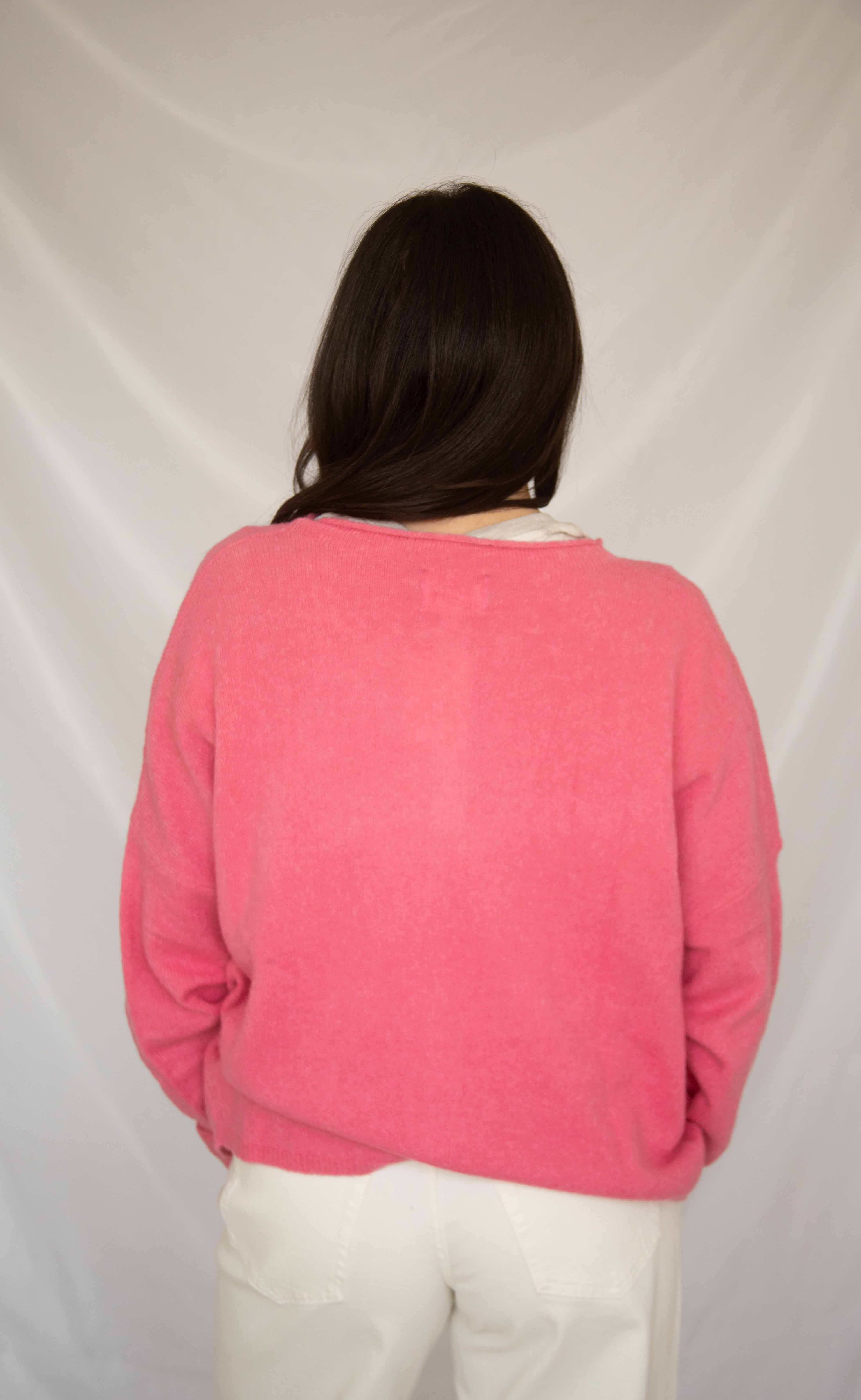 beat of your heart cardigan - rose