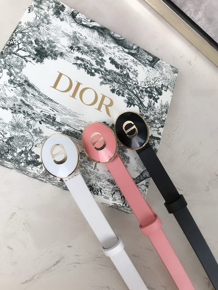 TOP Christian Dior Thin Leather Belt - 3 Colors
