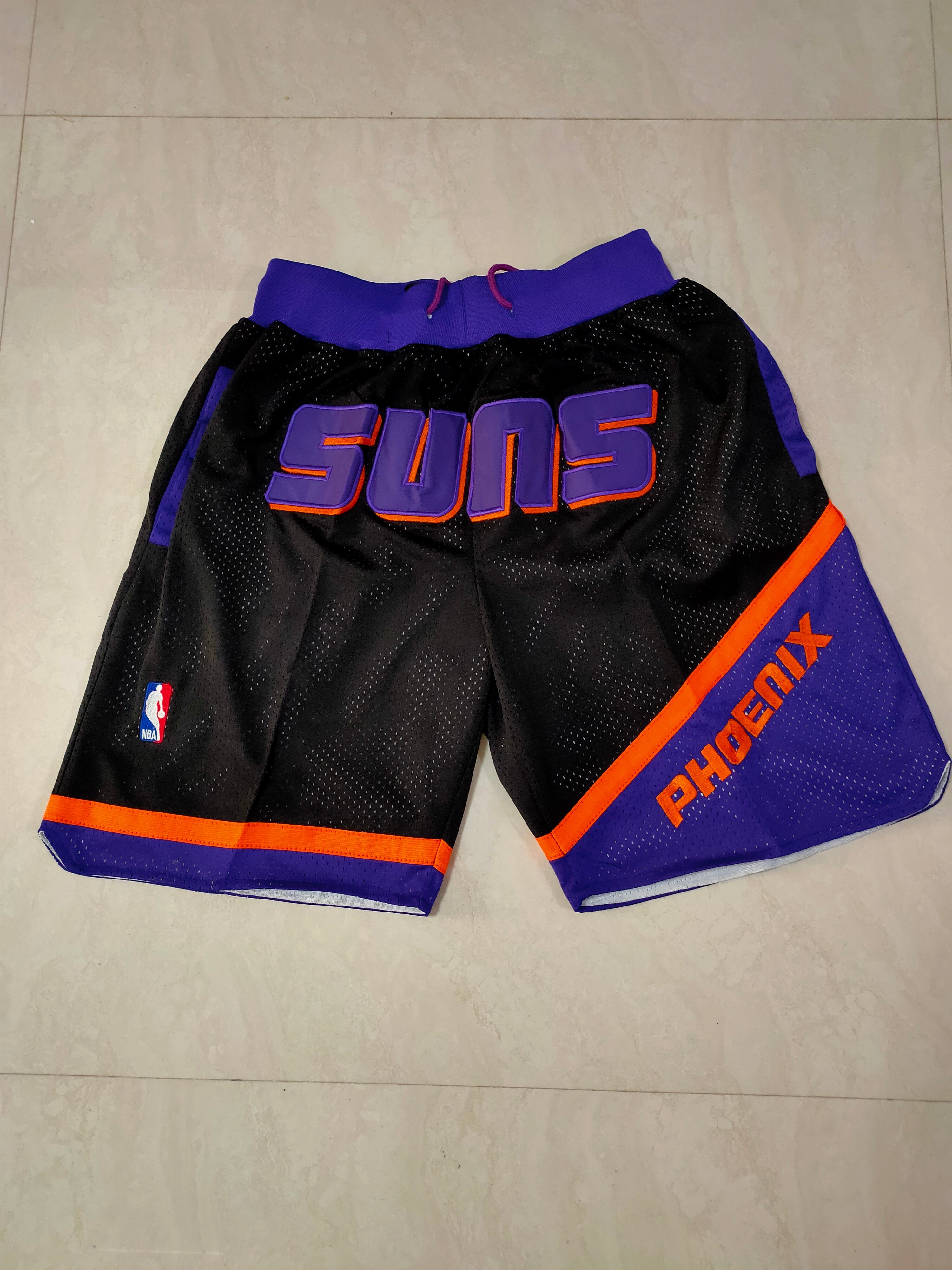 Phoenix Suns Black Juston Retro Pocket Shorts