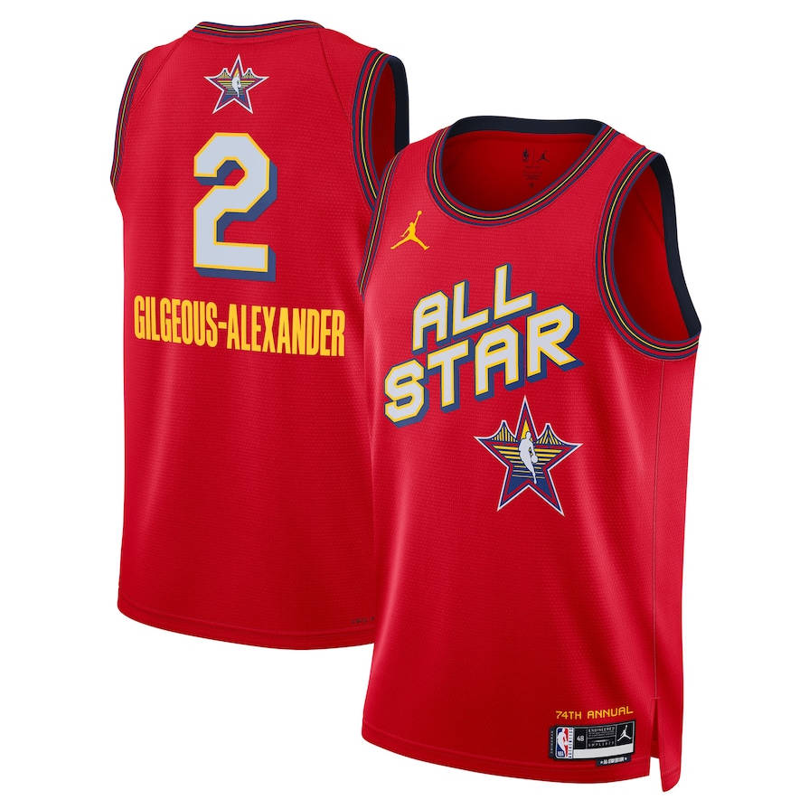 Shai Gilgeous-Alexander NBA 2025 All-Star Game Men's Custom Jersey - Red