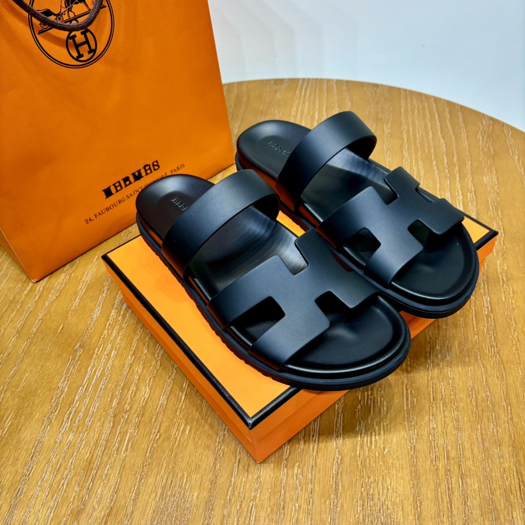 Hermès Chypre leather sandals （Replica）
