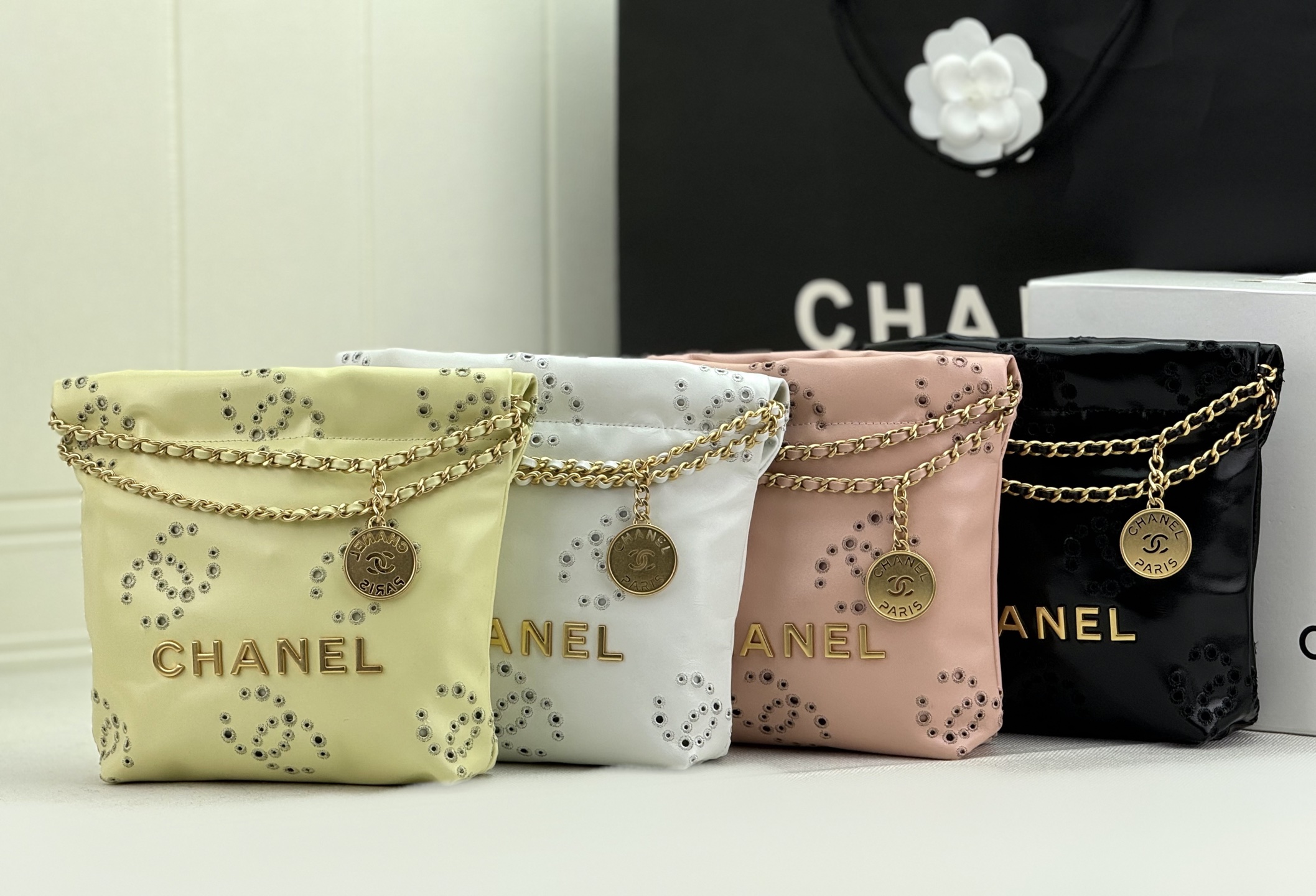 TOP CHANEL mini22 Gold Chain Small Bag 19*20*6 cm - 4 Colour
