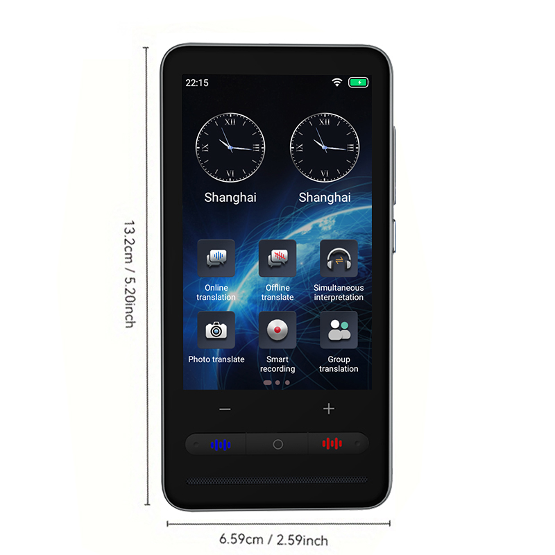 5.0 Inches S20 Pro 138 Languages AI Translator Android Voice Wi-Fi Photos Travel Pocket Translator Business Translation Device for Travel
