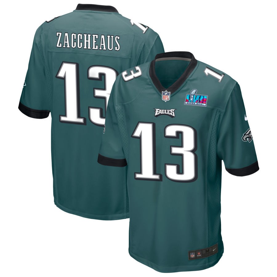 Olamide Zaccheaus Philadelphia Eagles  Super Bowl LVII Game Jersey - Midnight Green