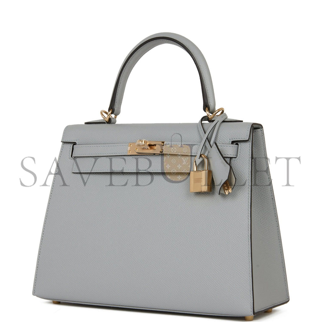 HERMES KELLY 25 EPSOM GOLD PERMABRASS HARDWARE (25*17*7cm)