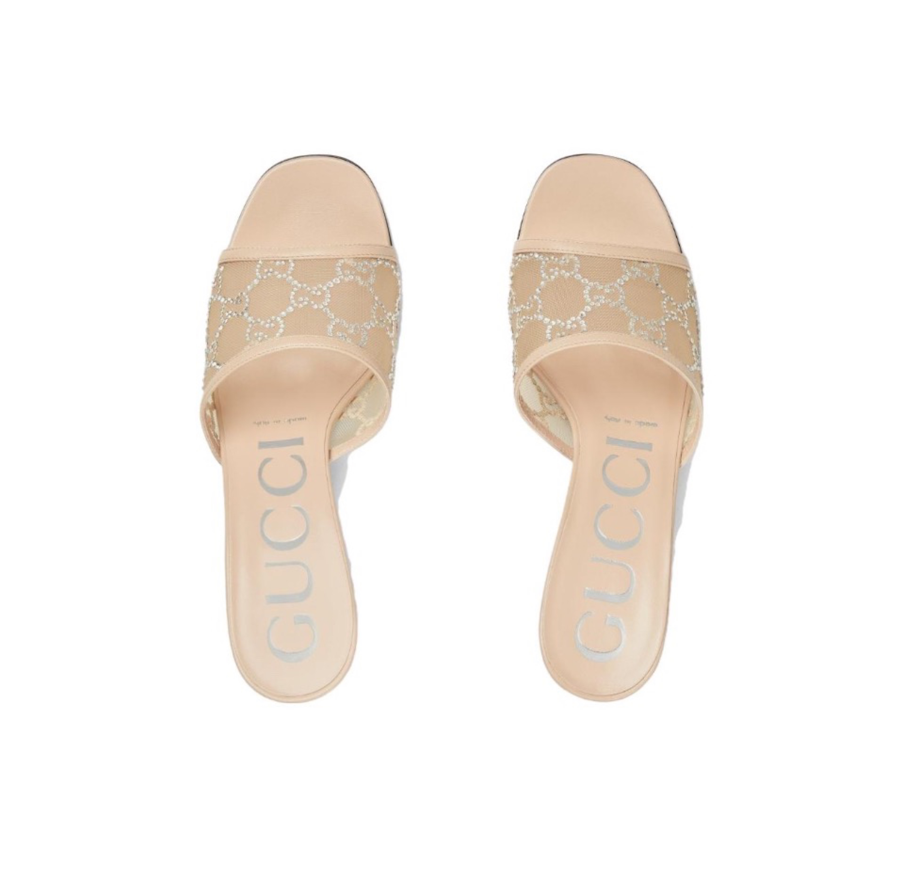 Gucci Mesh High heel Sandals Slide Sandal (Replica)