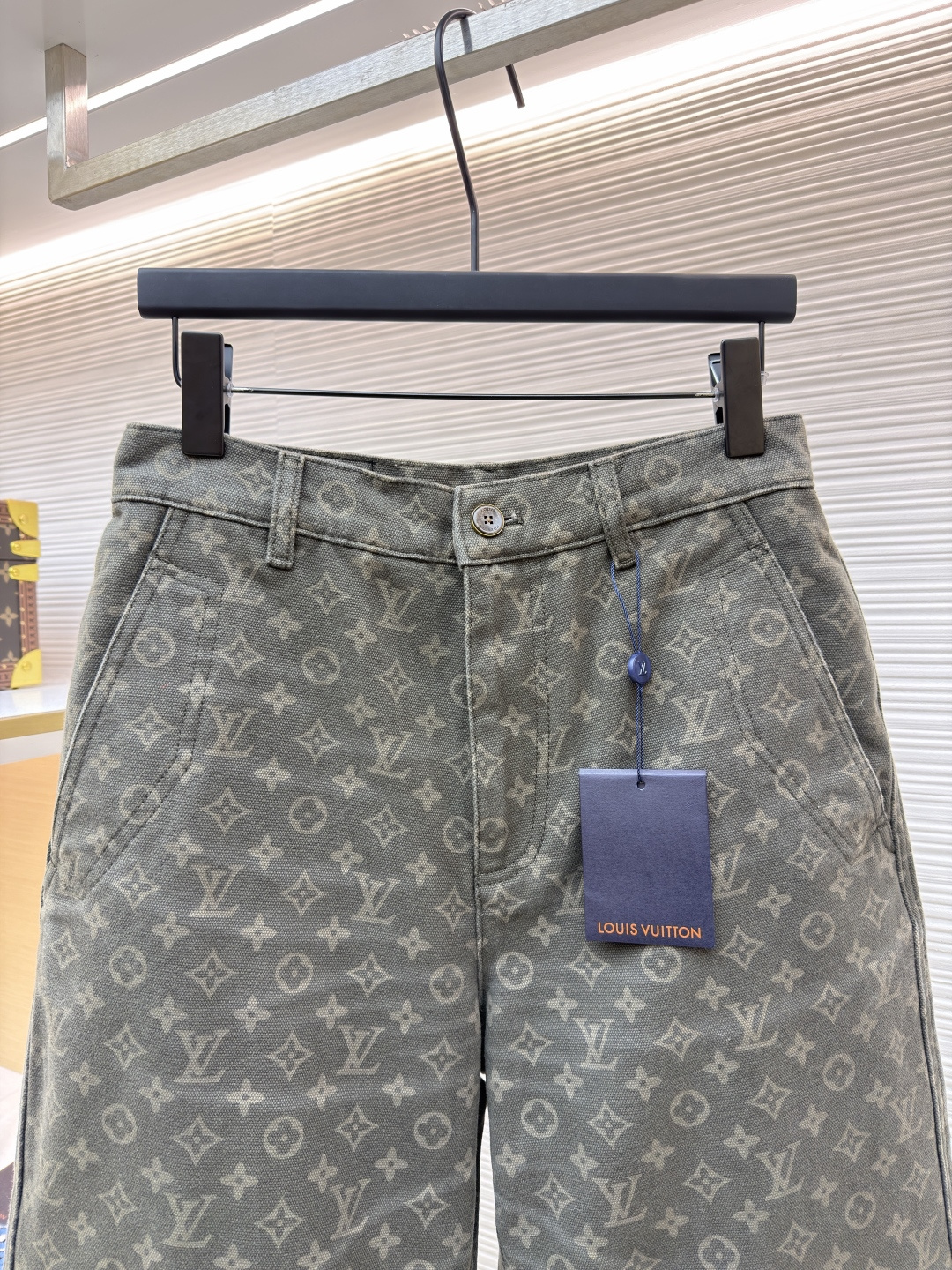 LOUIS VUITTON 满印提花口袋长裤牛仔裤