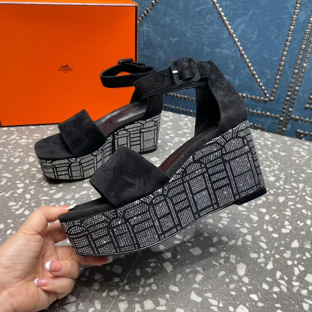 TOP HERMES Illusion 35 Sandal - Black