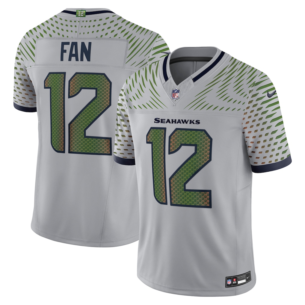 Men's 12s Wolf Gray Seattle Seahawks 2025 Rivalries Collection Limited Jersey