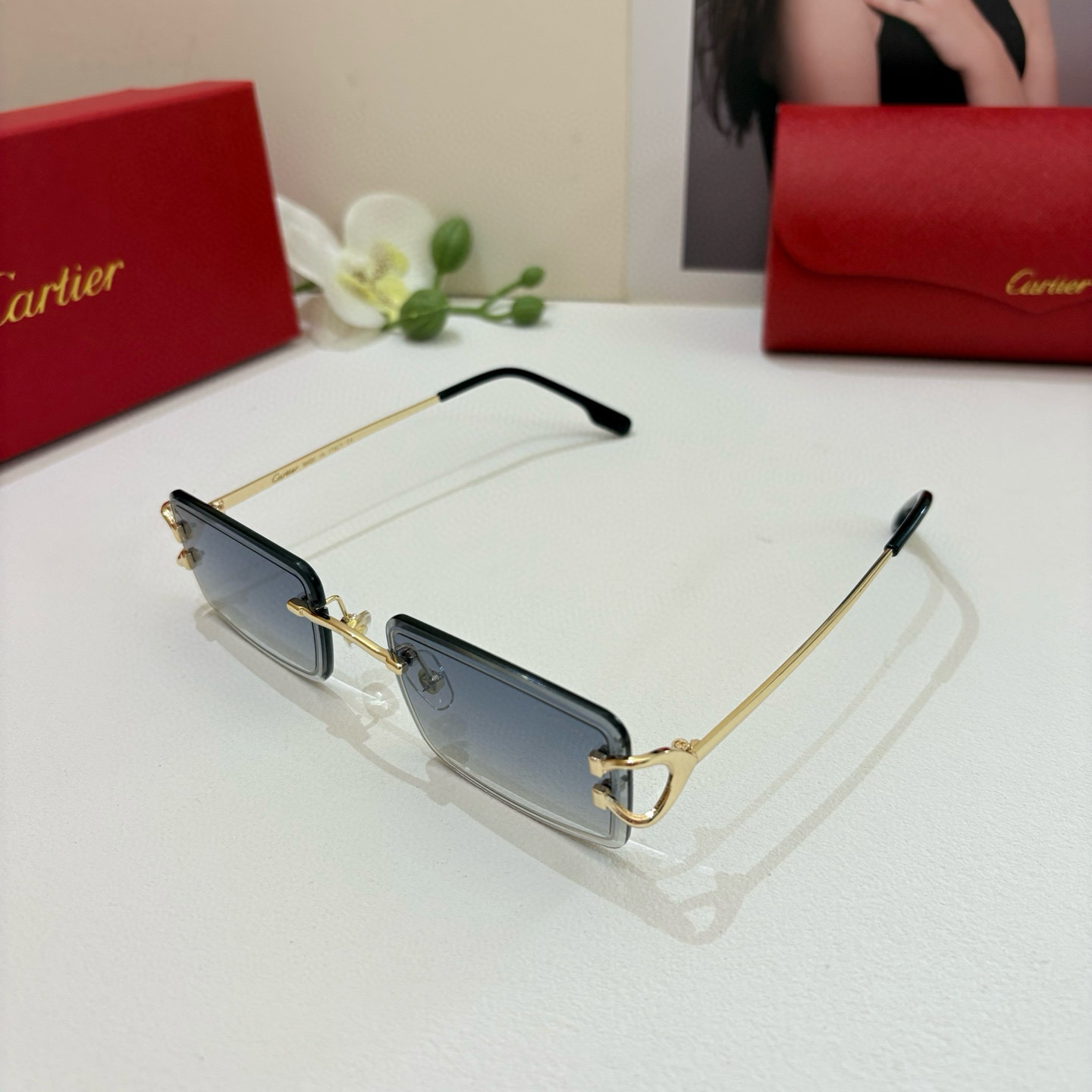 TOP Cartier Sunglasses - Gold