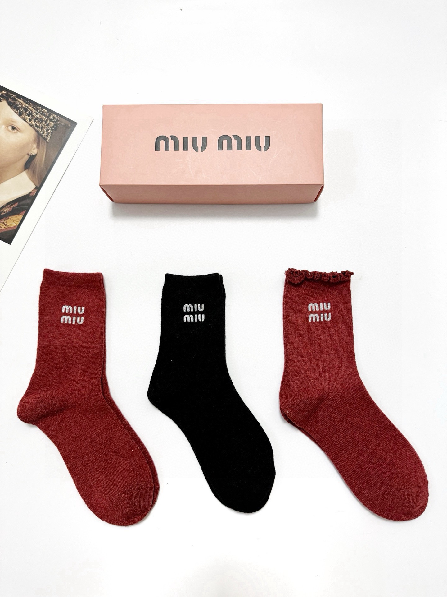 TOP Miu Miu Socks - 3 Pieces as a Set