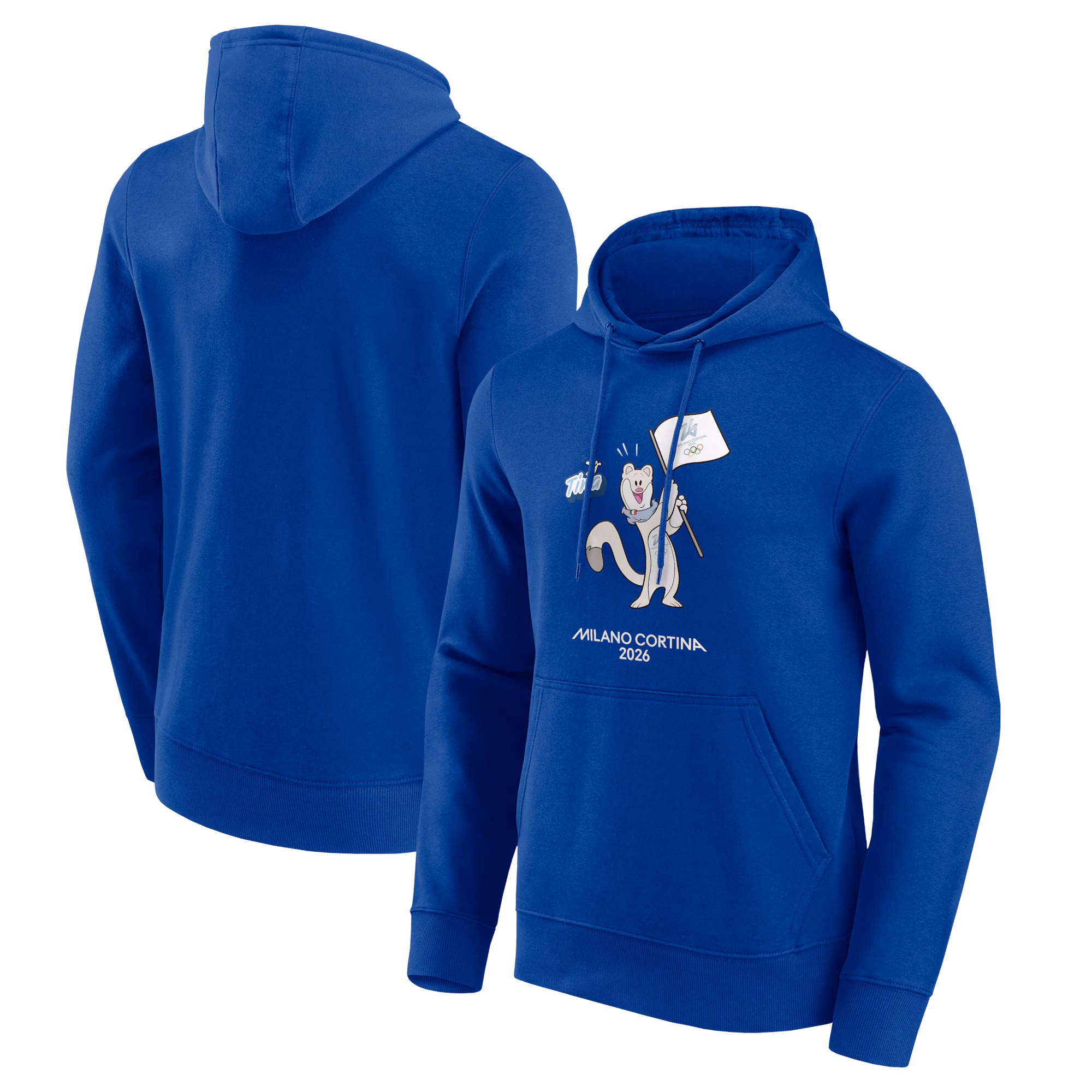 Milano Cortina 2026 Olympics Mascotte Graphic Hoodie - Blue