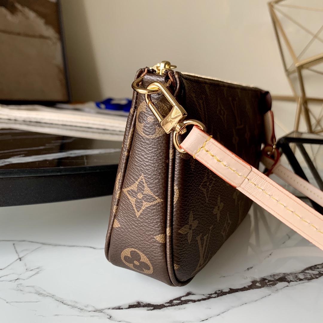 TOP Louis Vuitton LV Mini Pochette Accessoires Bags  22.5 x 4 x 12.5 cm- Monogram