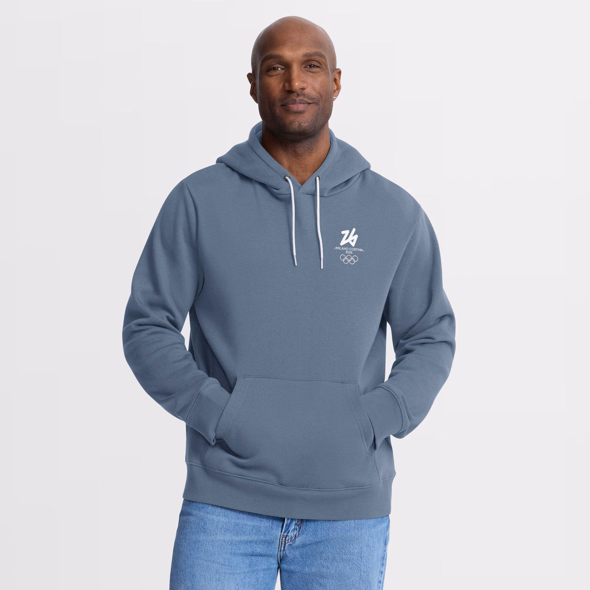 Milano Cortina 2026 Olympics Essentials Overhead Hoodie - Grey
