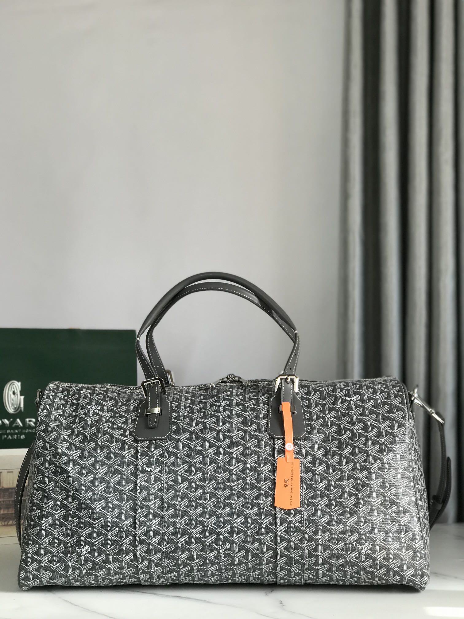 TOP Goyard Boston Travel Bag 50*25*30cm - Gray