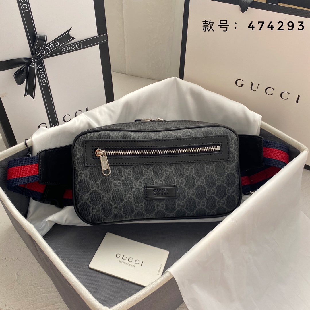 Gucci Canvas & Leather Waist bag(Replica)
