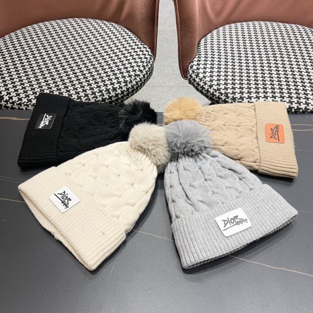 TOP Christian Dior Knitted Wool Hat - 4 Color