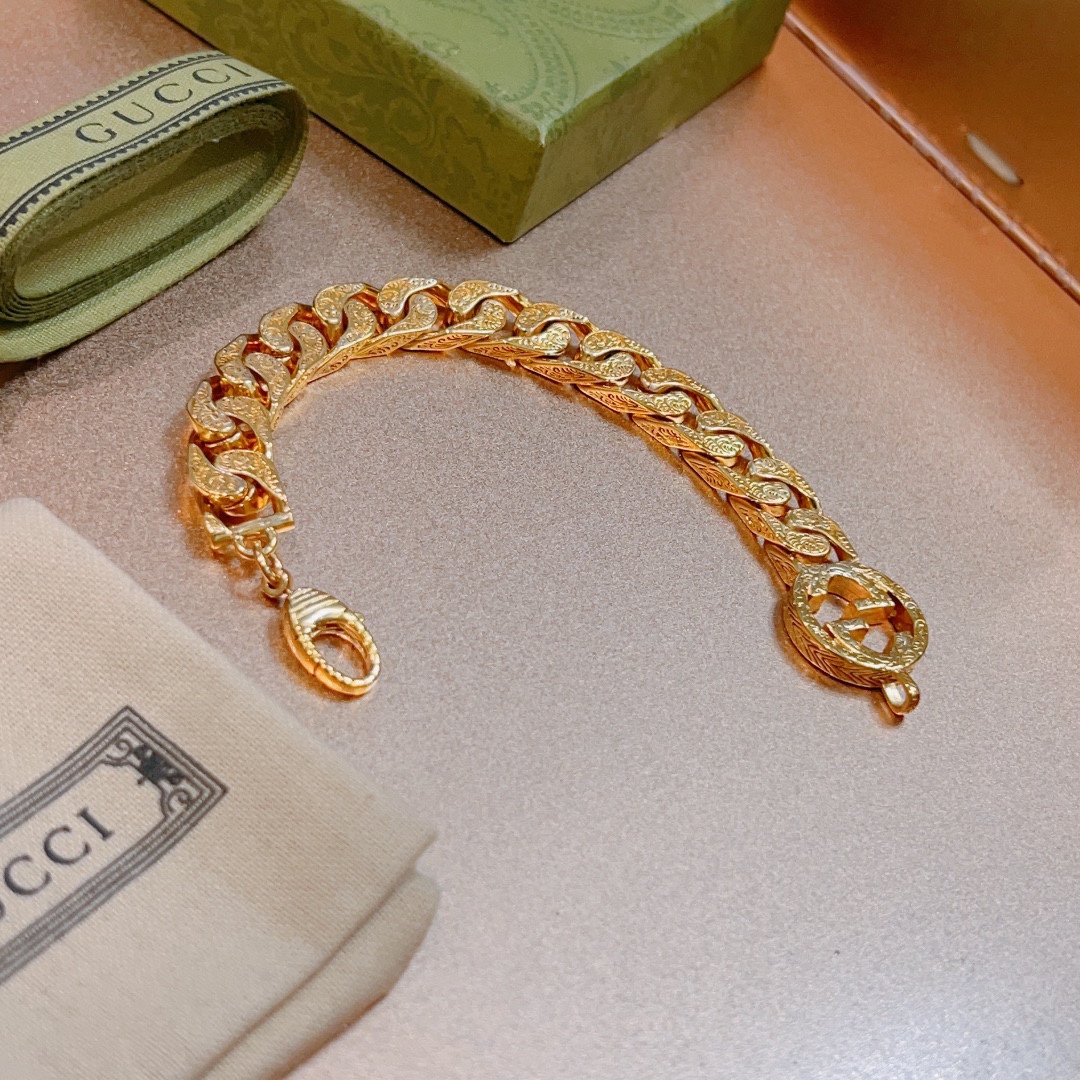 TOP GUCCI Men's/Women's Bracelet - Gold