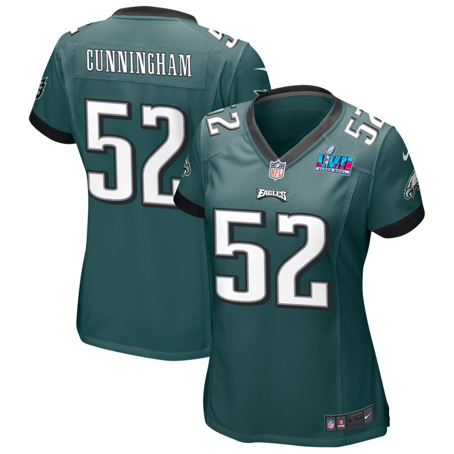 Zach Cunningham Philadelphia Eagles  Women's Super Bowl LVII Game Jersey - Midnight Green