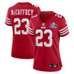 Christian McCaffrey San Francisco 49ers  Women's Super Bowl LVIII Game Jersey - Scarlet