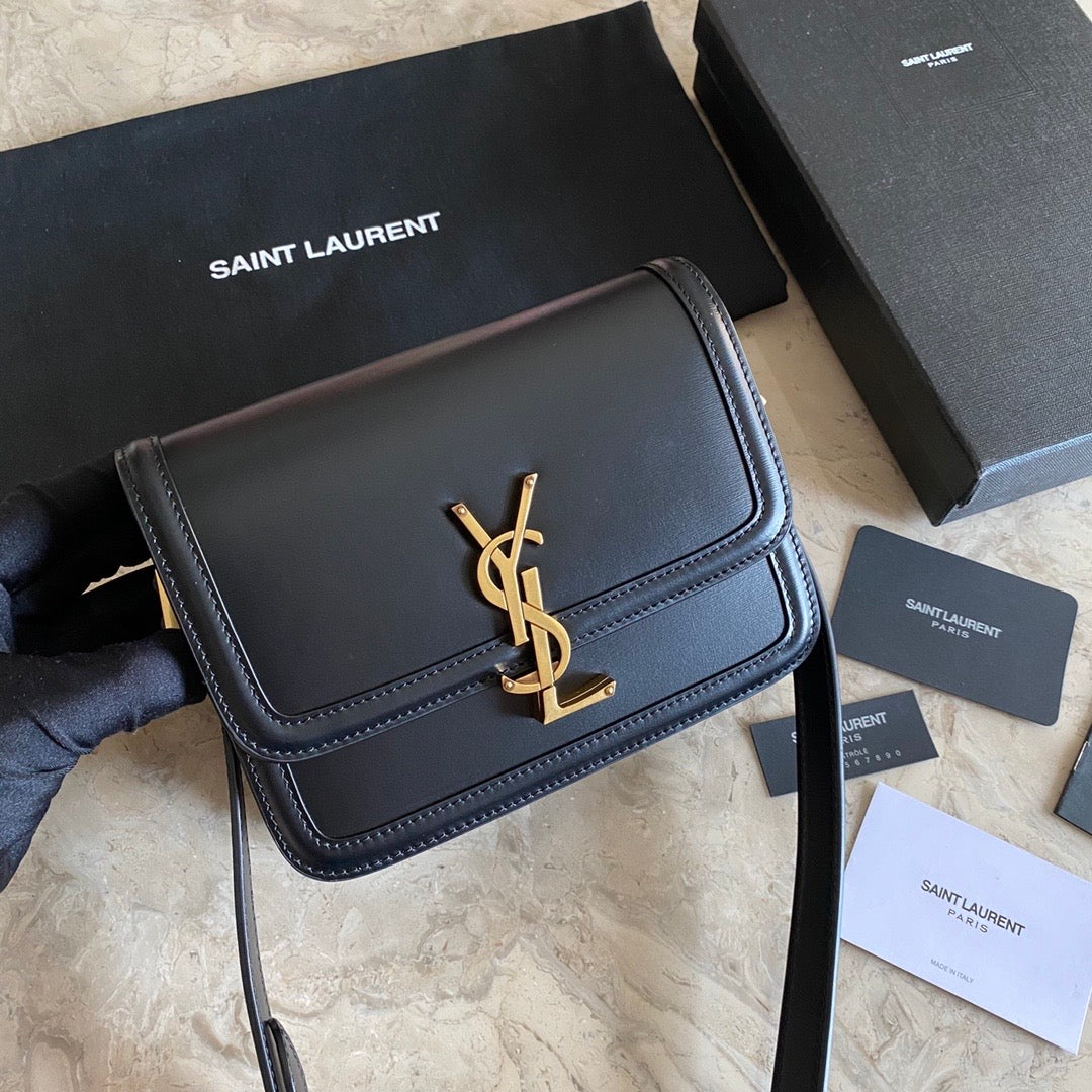 TOP Yves Saint Laurent YSL Solferino Small Bag - Black