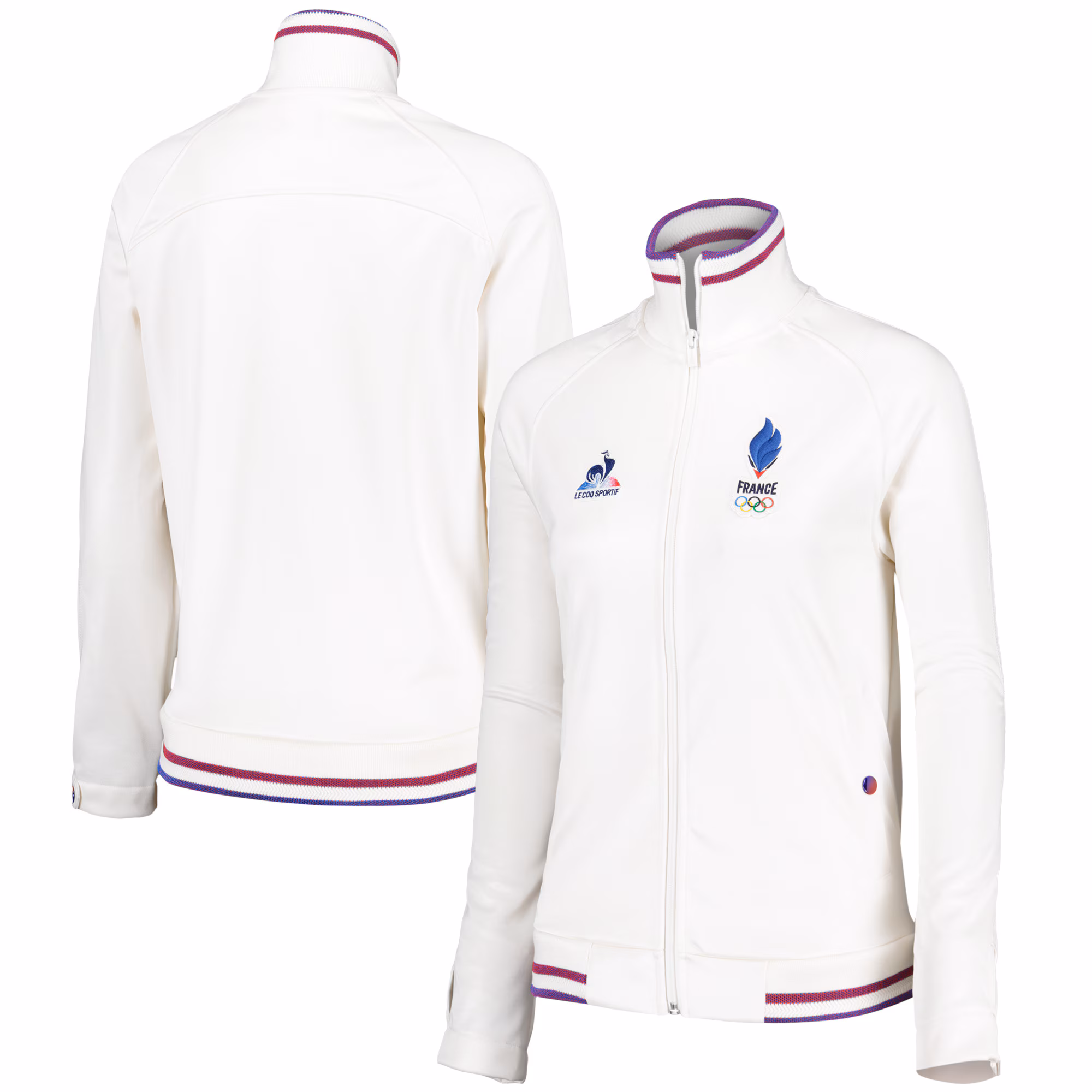 Paris 2024 Olympics Le Coq Sportif Team France Podium Full Zip Sweat - Womens