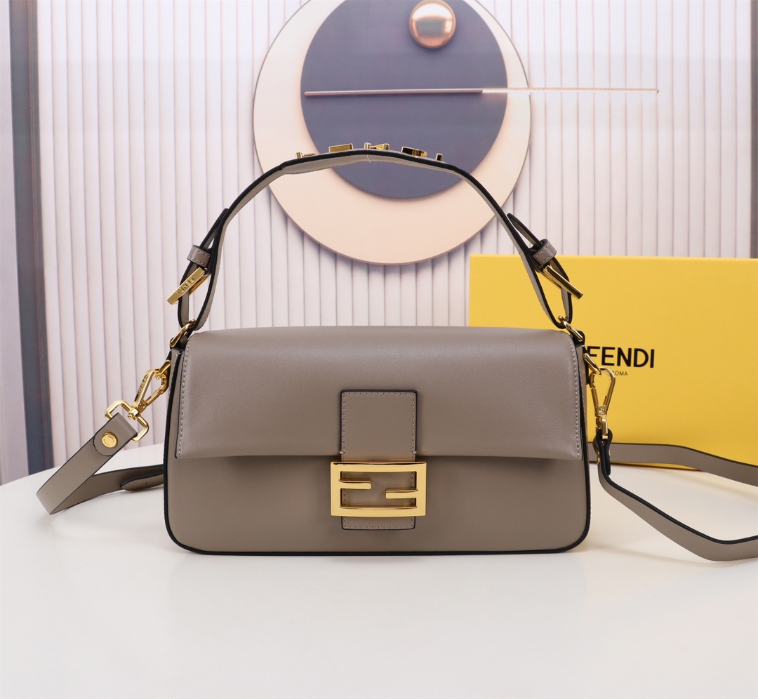 TOP FENDI Made Of Smooth Cowhide Baguette Bag - 27×6×15cm - 4 Colors&GHW