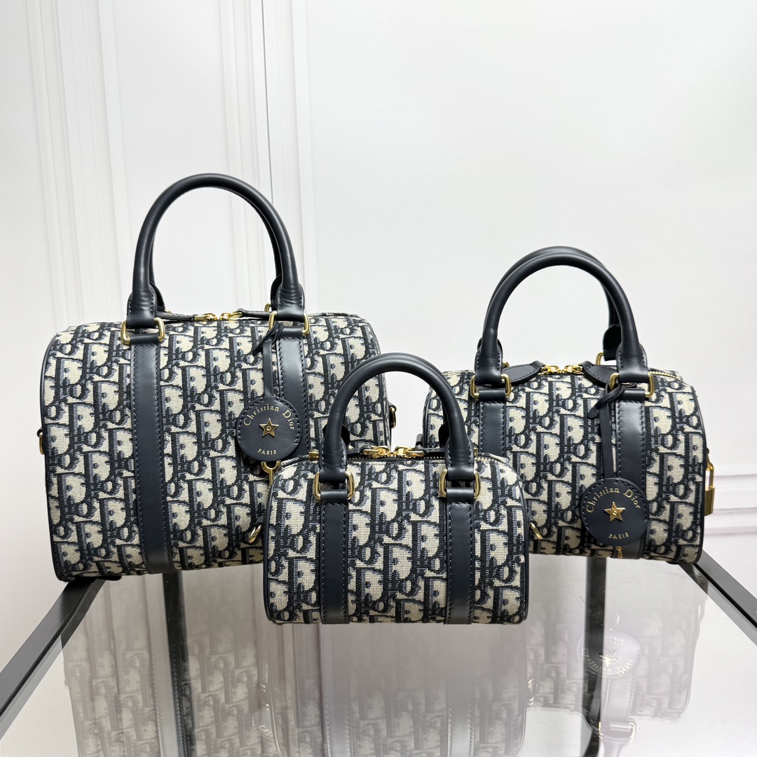 TOP Christian Dior Groove Oblique 16/20/25 Bag 16.5x10x8cm/20.5x13.5x12cm/25x19x16cm - Blue