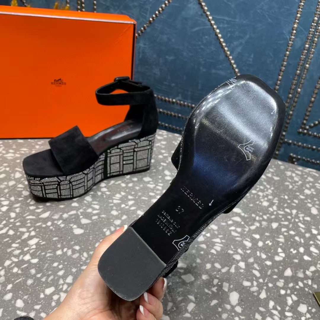 TOP HERMES Illusion 35 Sandal - Black